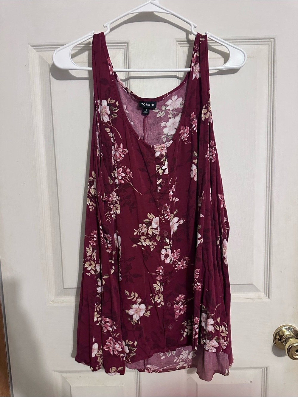 Torrid Floral button down Tank Top